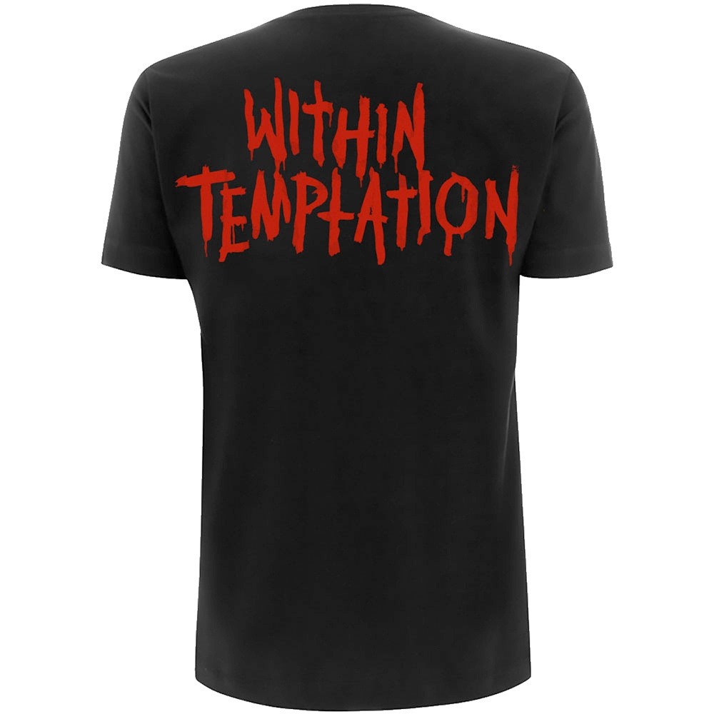Within Temptation - Purge Outline Red Face Dames Tshirt - Zwart
